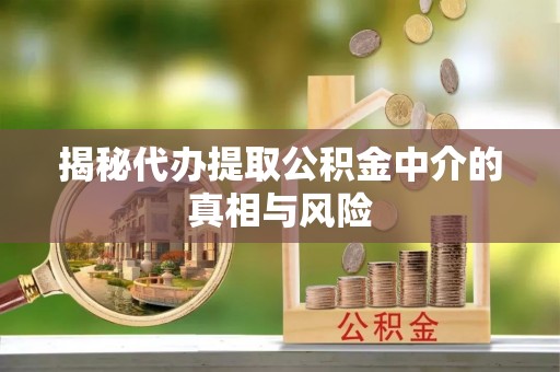 蓬安揭秘代办提取公积金中介的真相与风险