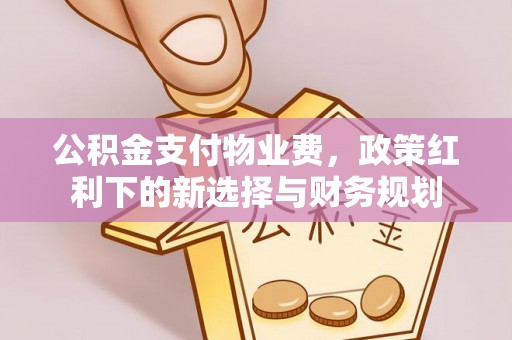 蓬安公积金支付物业费，政策红利下的新选择与财务规划