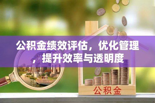 蓬安公积金绩效评估，优化管理，提升效率与透明度