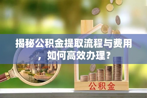 蓬安揭秘公积金提取流程与费用，如何高效办理？